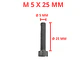Perno Parker M5 X 25mm Acero Inoxidable, Pack 100 Unidades - Miniatura 1