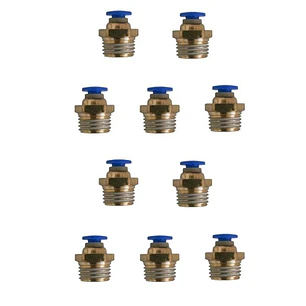Conector Recto Hilo 1/4 X 4mm Neumático Pack 10 Unidades
