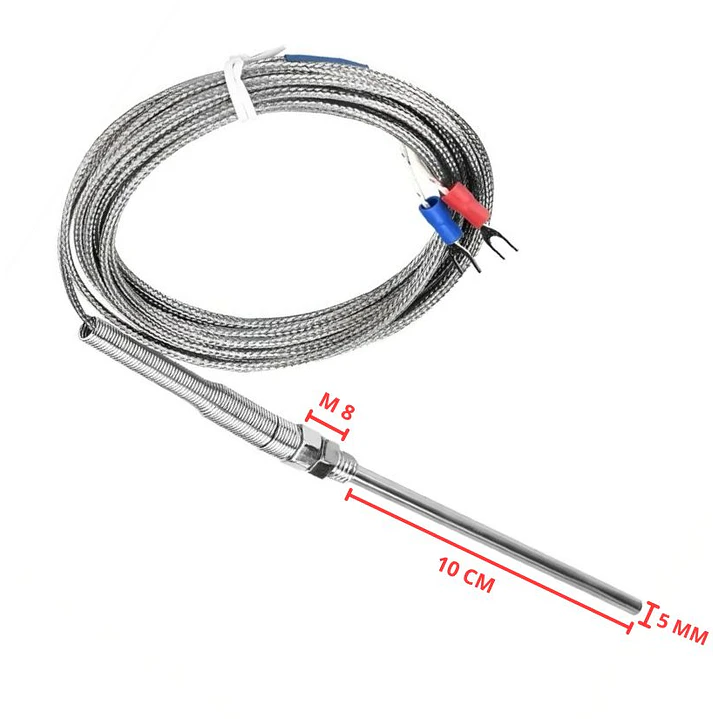 Sonda Termocupla Tipo K 0-400°c, Largo 10cm, Cable 5mts 3