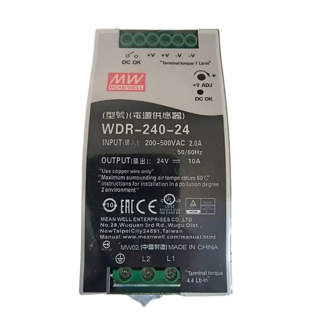 Fuente Poder Mean Well, Bifásica 380vac, 240w, 10a, Wdr-240 6