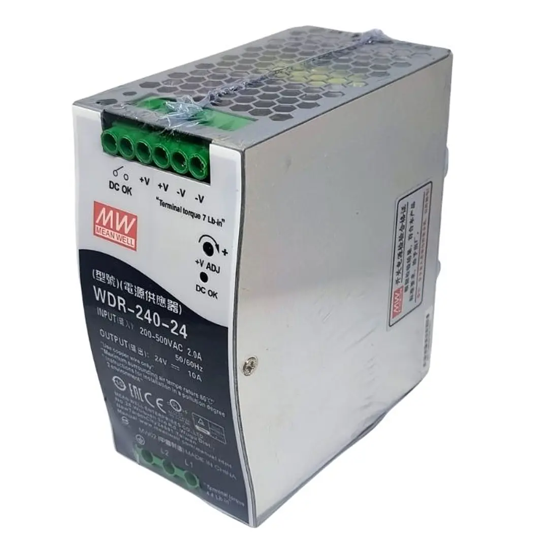 Fuente Poder Mean Well, Bifásica 380vac, 240w, 10a, Wdr-240 1