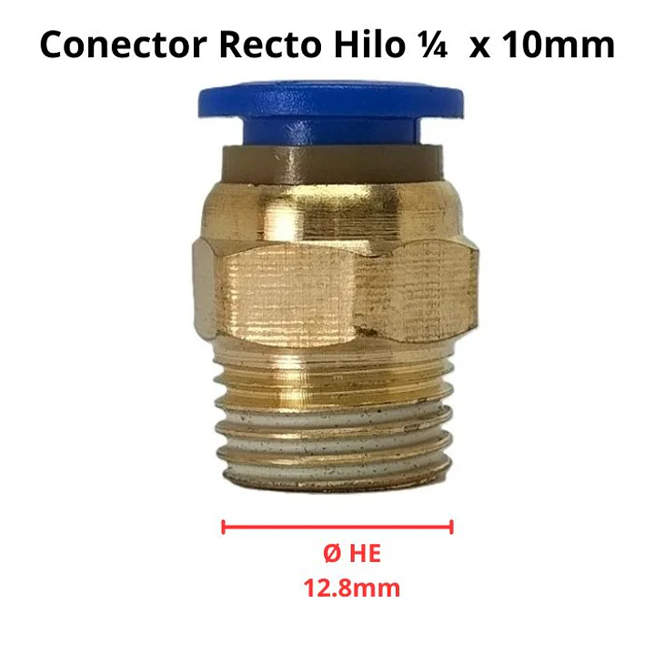 Conector Recto Hilo 1/4 X 10mm Neumático 4