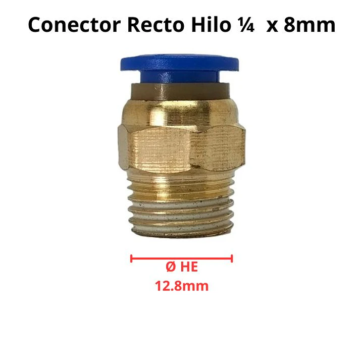 Conector Recto 1/4 X 8mm Neumático 4