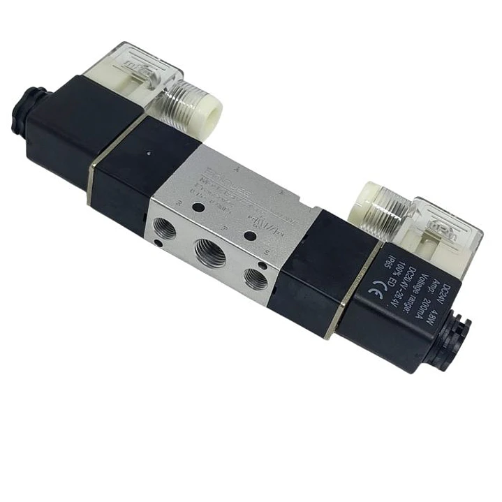 Electrovalvula 5/2 Doble Bobina 24vdc, Conexion 1/4 3