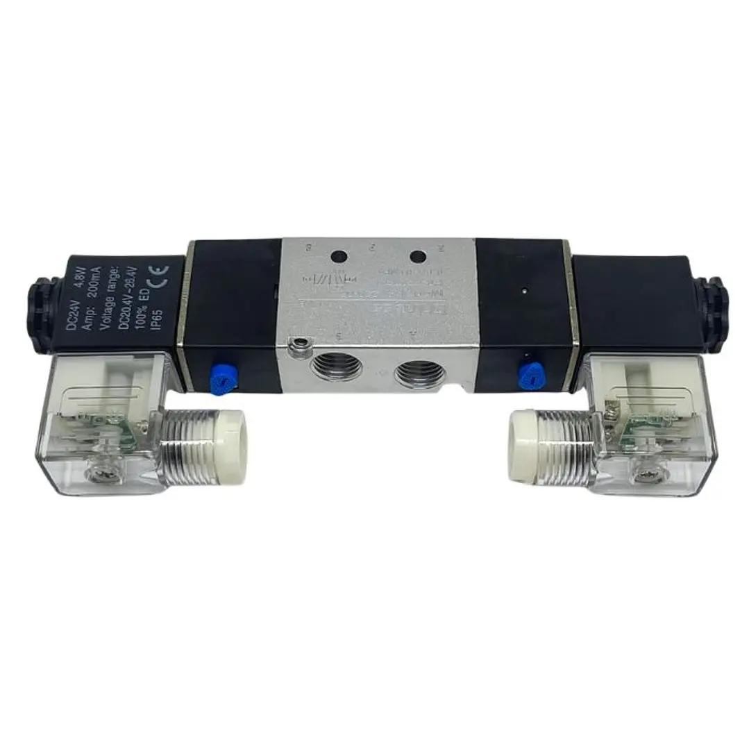 Electrovalvula 5/2 Doble Bobina 24vdc, Conexion 1/4 7