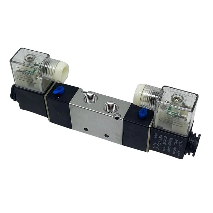 Electrovalvula 5/2 Doble Bobina 24vdc, Conexion 1/4 5