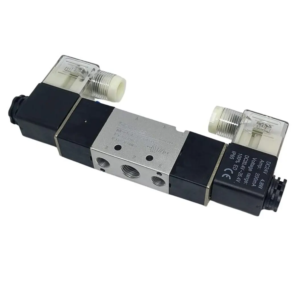 Electrovalvula 5/2 Doble Bobina 24vdc, Conexion 1/4 1