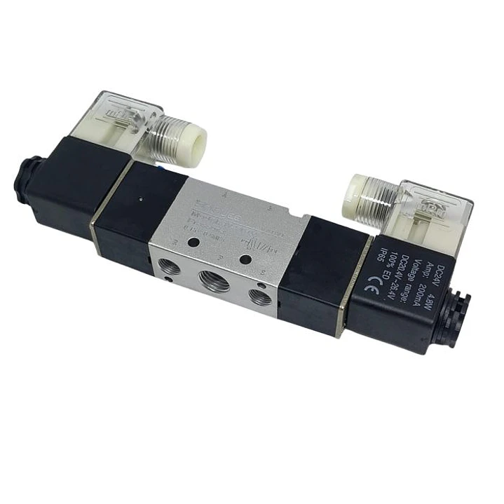Electrovalvula 5/2 Doble Bobina 24vdc, Conexion 1/4 1