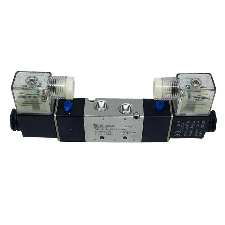 Electrovalvula 5/2 Doble Bobina 24vdc, Conexion 1/4 4