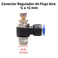 Conector Regulador De Flujo Aire Hilo 1/4 X 12mm Neumático - Miniatura 5