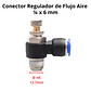 Conector Regulador De Flujo Aire Hilo 1/4 X 6mm Pack 6 Unidades - Miniatura 3