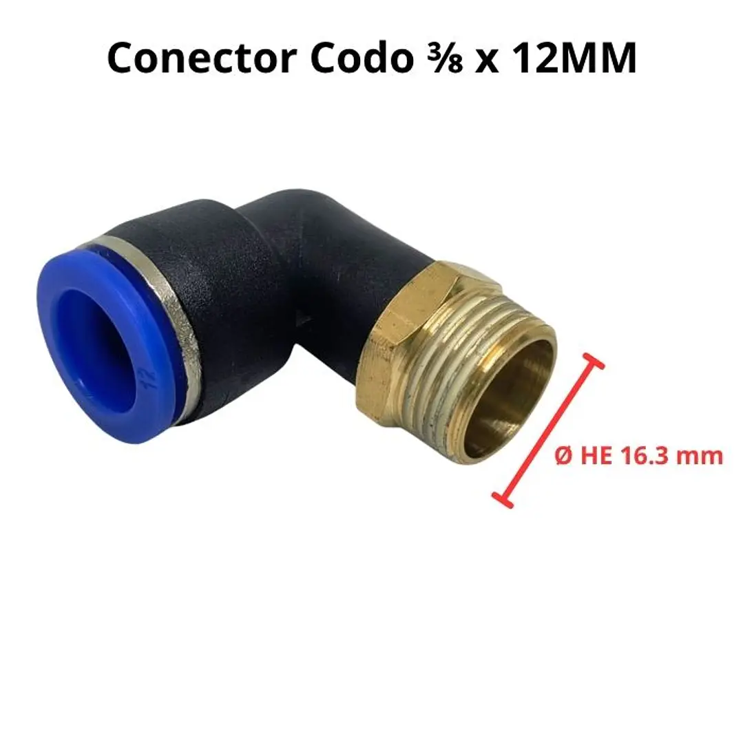 Conector Codo 3/8 X 12mm Pack 2 Unidades 4