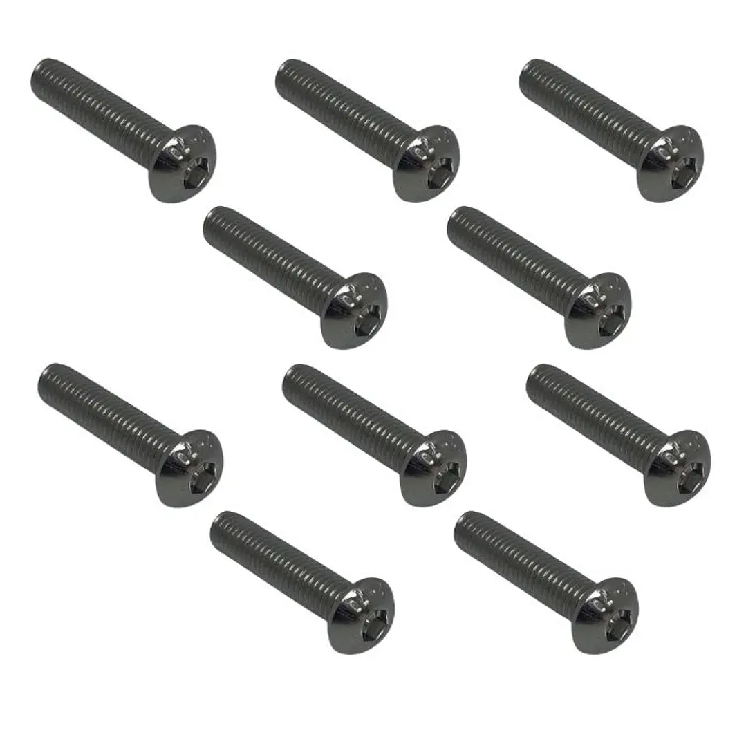 Perno Allen M8x35mm, Cabeza Botón, Inox 304, Pack 10 Unid. 1