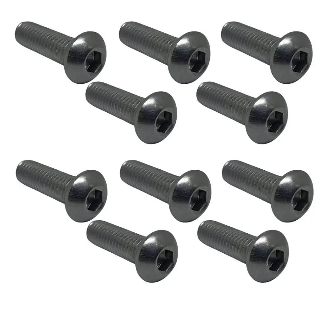 Perno Allen M8x25mm, Cabeza Botón, Inox 304, Pack 10 Unid. 1
