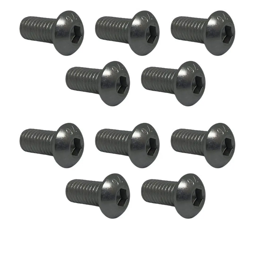 Perno Allen M8x16mm, Cabeza Botón, Inox 304, Pack 10 Unid. 1
