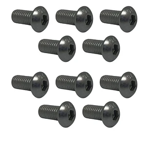 Perno Allen M8x16mm, Cabeza Botón, Inox 304, Pack 10 Unid.