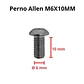 Perno Allen M6x10mm, Cabeza Botón, Inox 304, Pack 5 Unidades - Miniatura 3