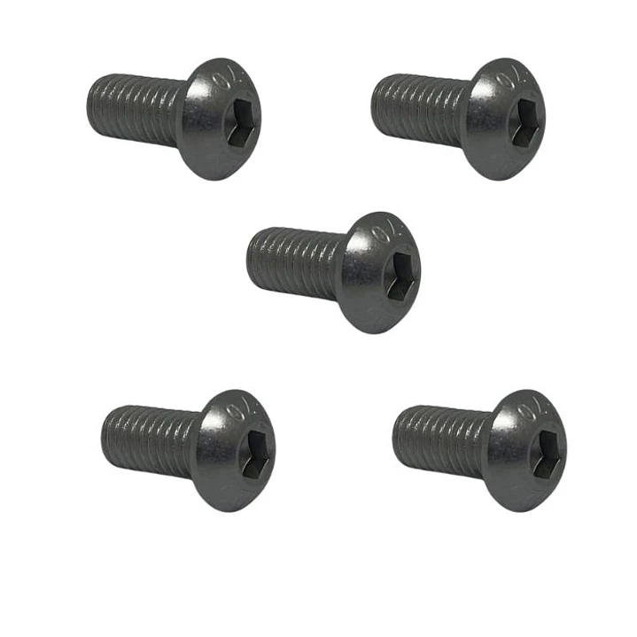 Perno Allen M6x10mm, Cabeza Botón, Inox 304, Pack 5 Unidades 1