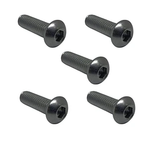 Perno Allen M5x25mm, Cabeza Botón, Inox 304, Pack 5 Unidades