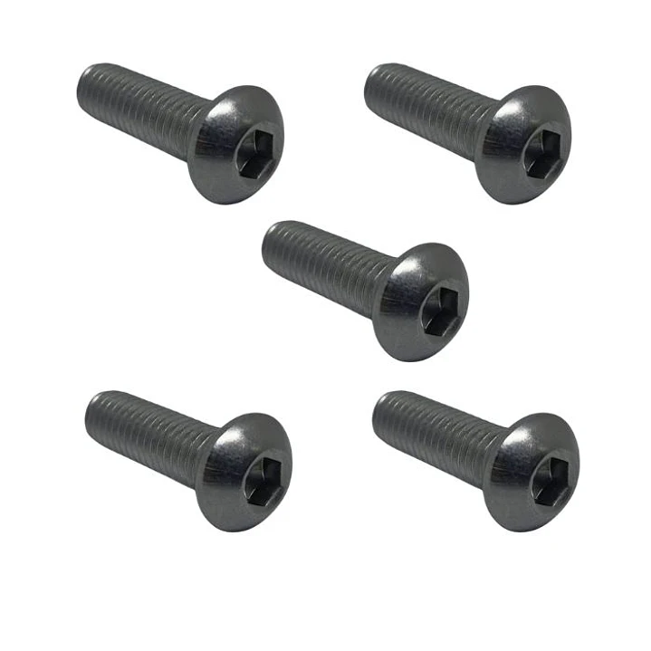 Perno Allen M5x25mm, Cabeza Botón, Inox 304, Pack 5 Unidades 1