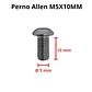 Perno Allen M5x10mm, Cabeza Botón, Inox 304, Pack 10 Unid. - Miniatura 3