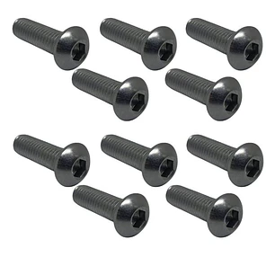 Perno Allen M4x25mm, Cabeza Botón, Inox 304, Pack 10 Unid.