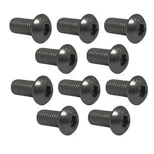 Perno Allen M4x10mm, Cabeza Botón, Inox 304, Pack 10 Unid.