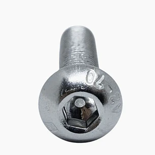 Perno Allen M4x10mm, Cabeza Botón, Inox 304, Pack 10 Unid.
