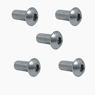 Perno Allen M4x10mm, Cabeza Botón, Inox 304, Pack 5 Unidades