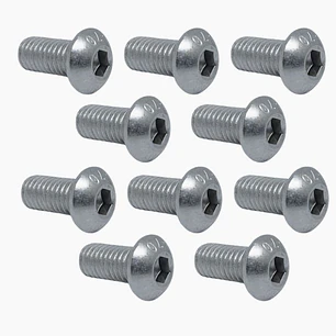 Perno Allen M4x16mm, Cabeza Botón, Inox 304, Pack 10 Unid.