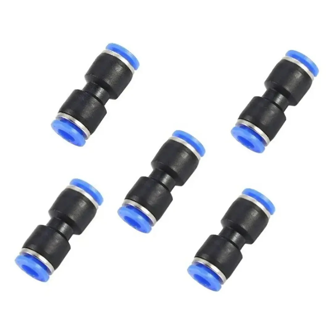 Conector Unión Recta Tubo 4mm Copla Recta Pack 5 Unidades 1