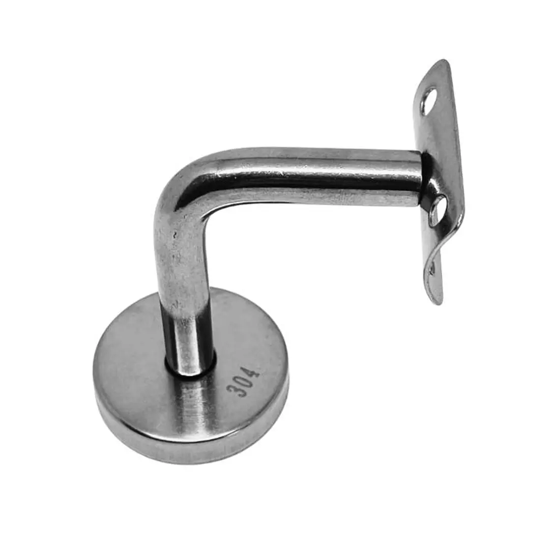 Soporte Escuadra Curvo Pasamanos Escalera Acero Inox 1 Unidad 4
