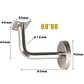 Soporte Escuadra Curvo Pasamanos Escalera Acero Inox 2 Unidades - Miniatura 8