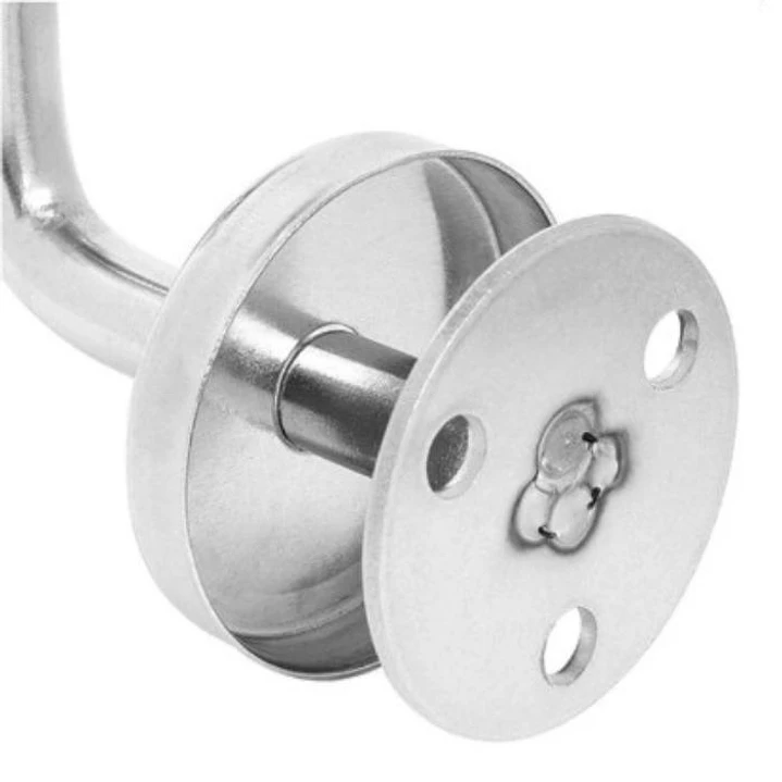 Soporte Escuadra Curvo Pasamanos Escalera Acero Inox 3 Unidades 7