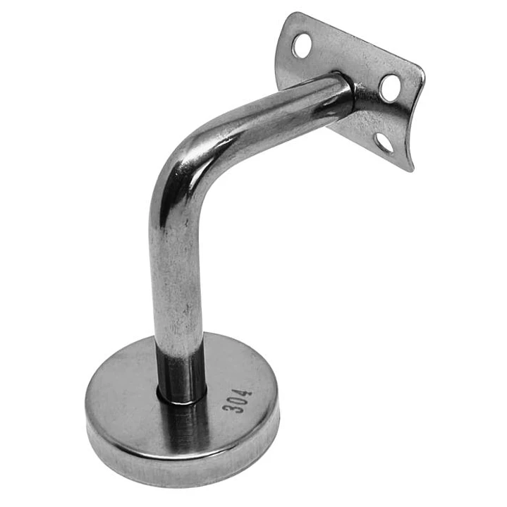 Soporte Escuadra Curvo Pasamanos Escalera Acero Inox 3 Unidades 4
