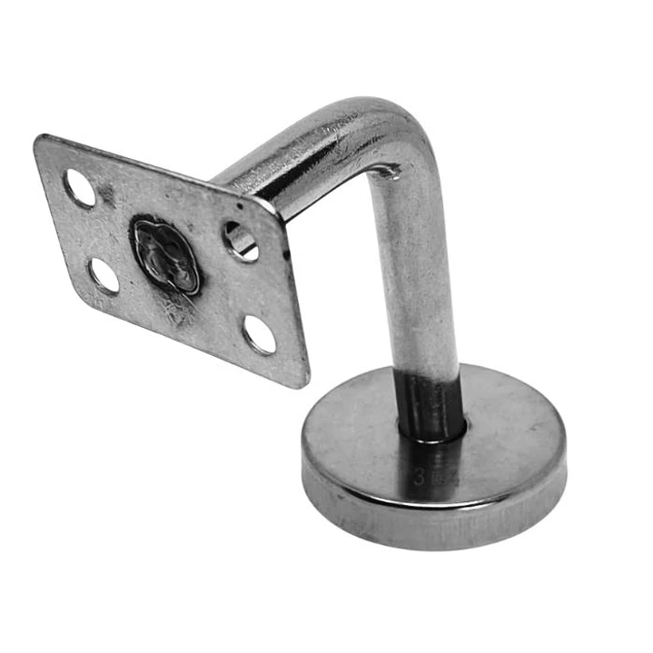 Soporte Escuadra Recto Pasamanos Escalera Acero Inox 2 Unidades 3