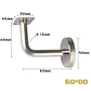 Soporte Escuadra Recto Pasamanos Escalera Acero Inox 2 Unidades - Miniatura 6