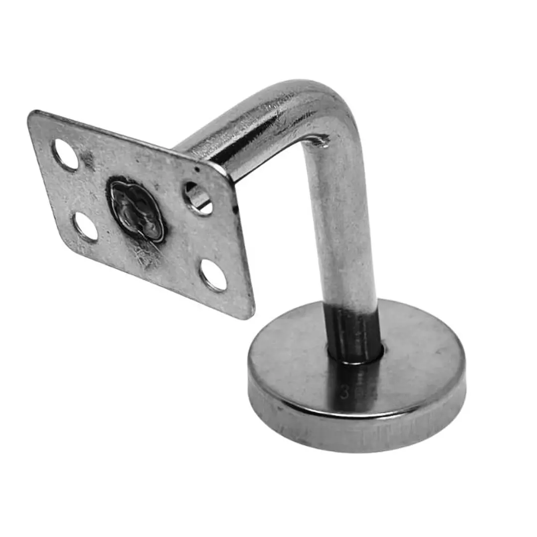 Soporte Escuadra Recto Pasamanos Escalera Acero Inox 3 Unidades 3