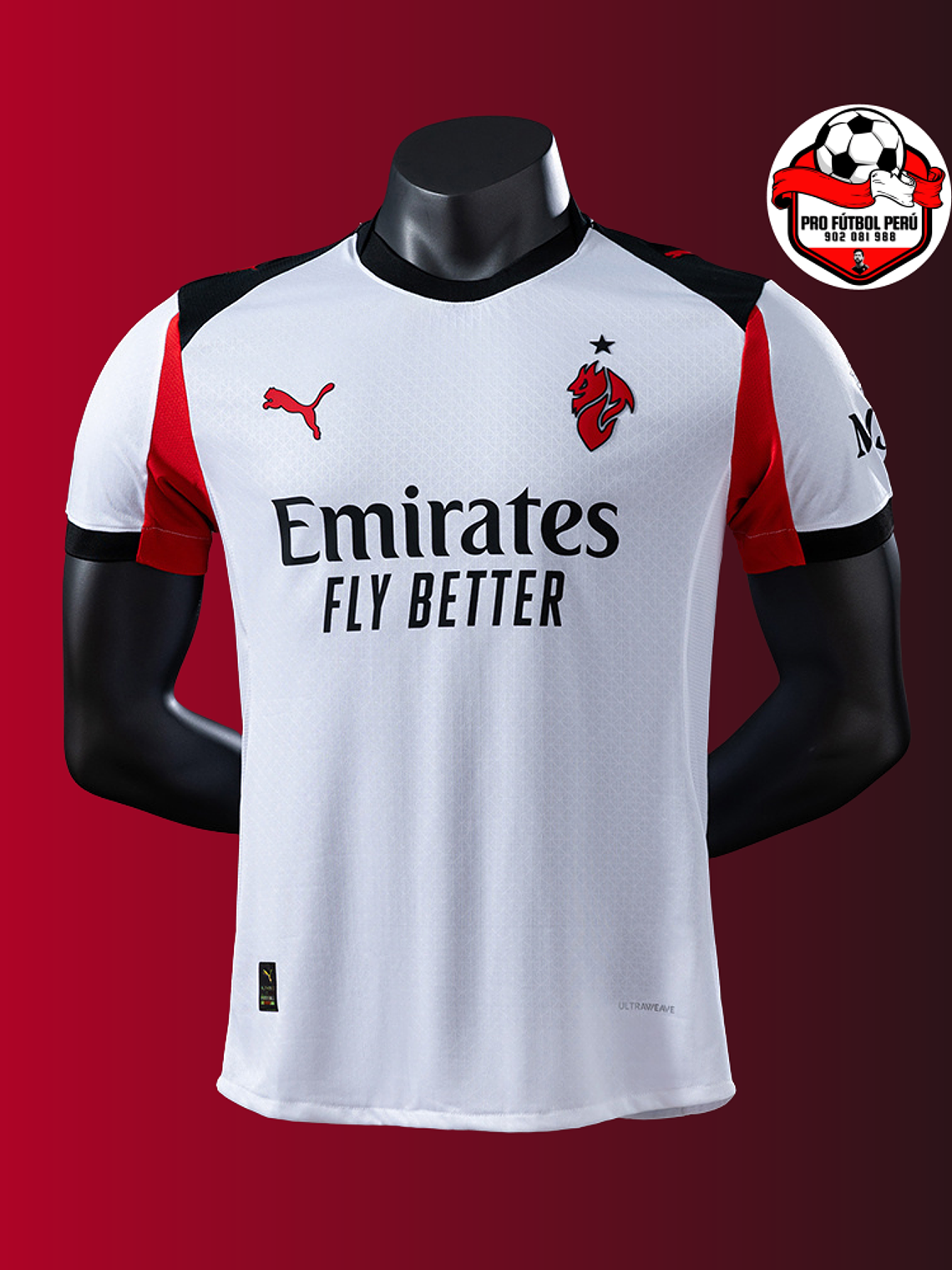 Camiseta visitamte del AC Milán 25/26 versión jugador 1