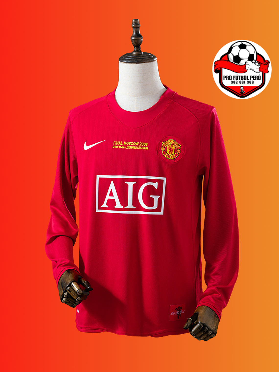 Camiseta local del Manchester United 2008 Final de Champions 1