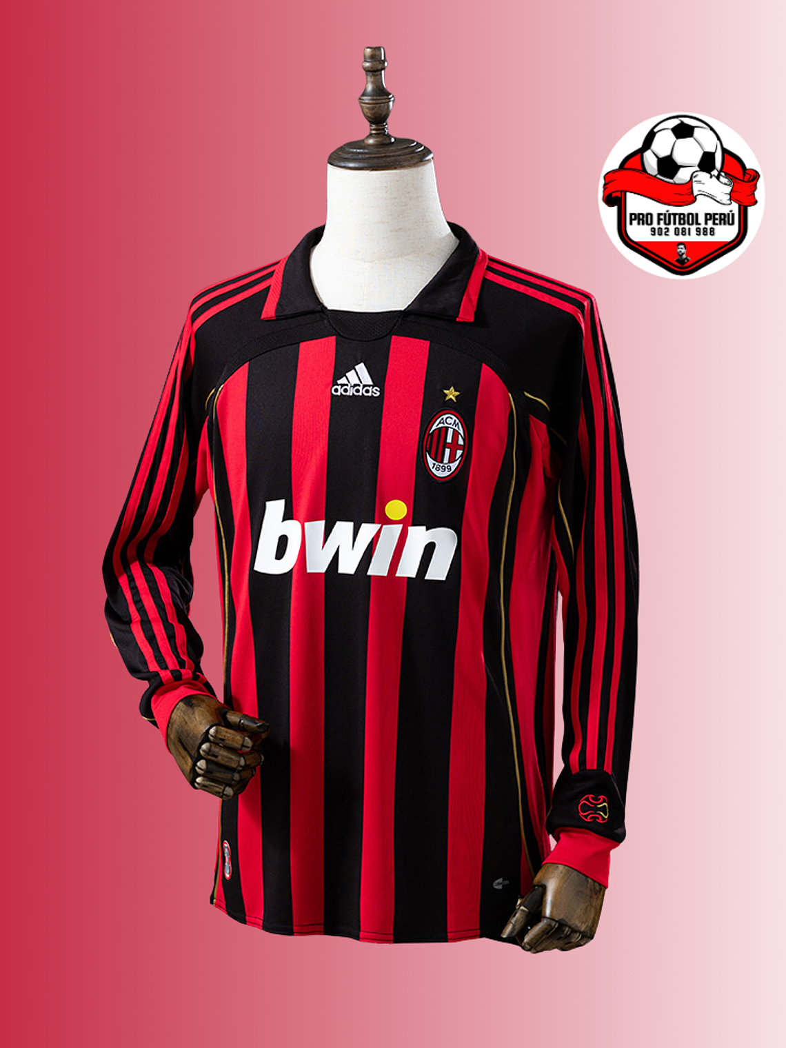 Camiseta local del AC MILAN 2007 1