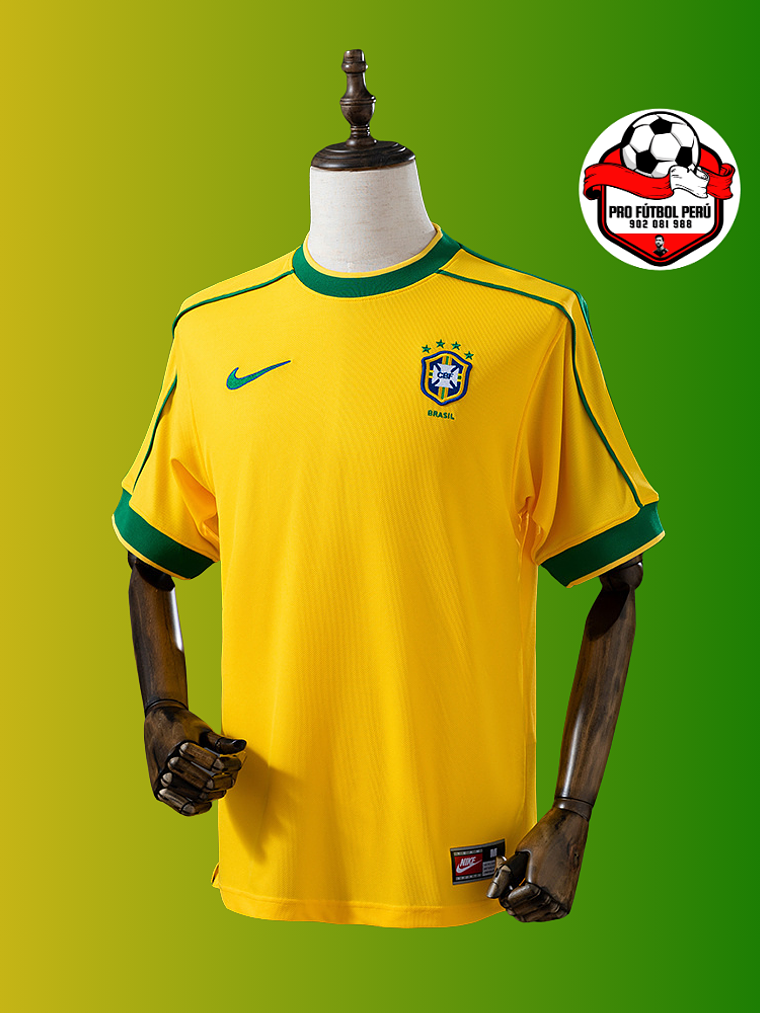 Camiseta local de Brasil copa del mundo 1998 1