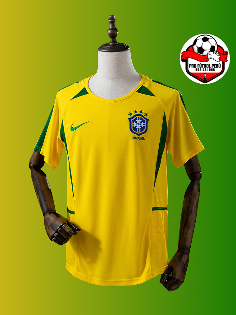 Camiseta local de Brasil Campeón del Mundo 2002 1