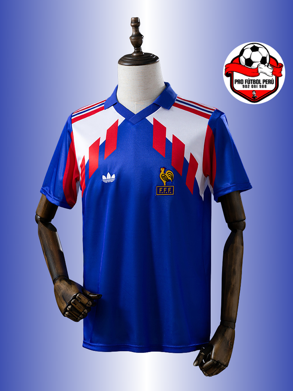 Camiseta local de Francia copa del mundo 1990 1