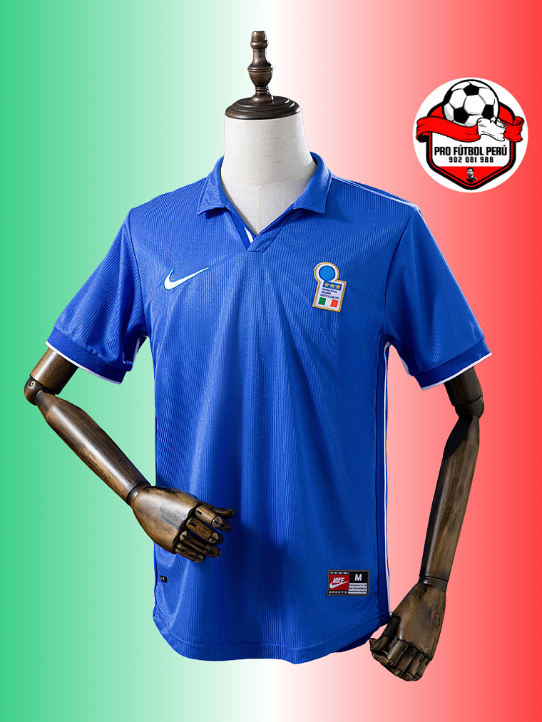 Camiseta local de Italia copa del mundo 1998 1