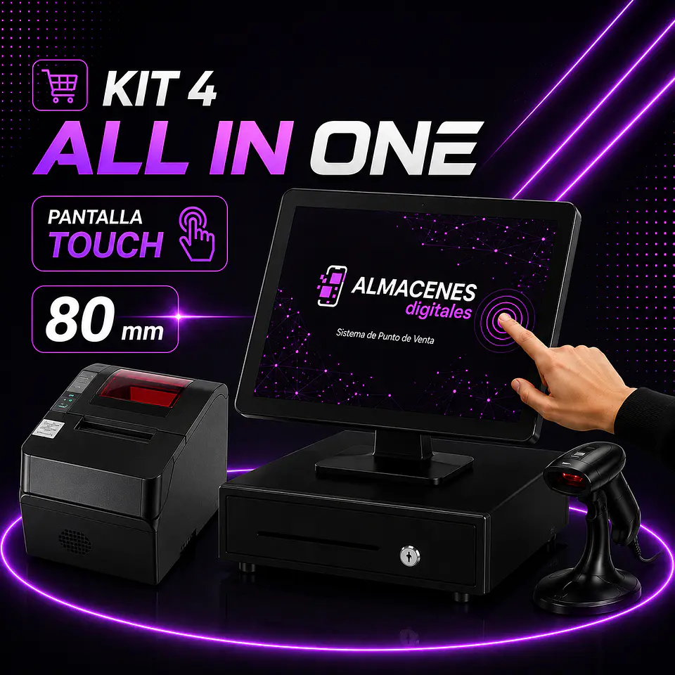 Pack 4 Pro: Punto de venta All-in-One con Pantalla Táctil 21.5