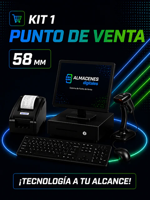 Pack 1:  Punto de venta Impresora 58 mm