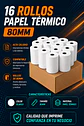 16 rollos papel térmico 80 mm  - Miniatura 1
