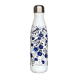 Botella de Acero Inoxidable Blossom Blue 500 ml Puur
