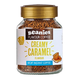 Frasco de Café Instantáneo Descafeinado Creamy Caramel 50 grs Beanies